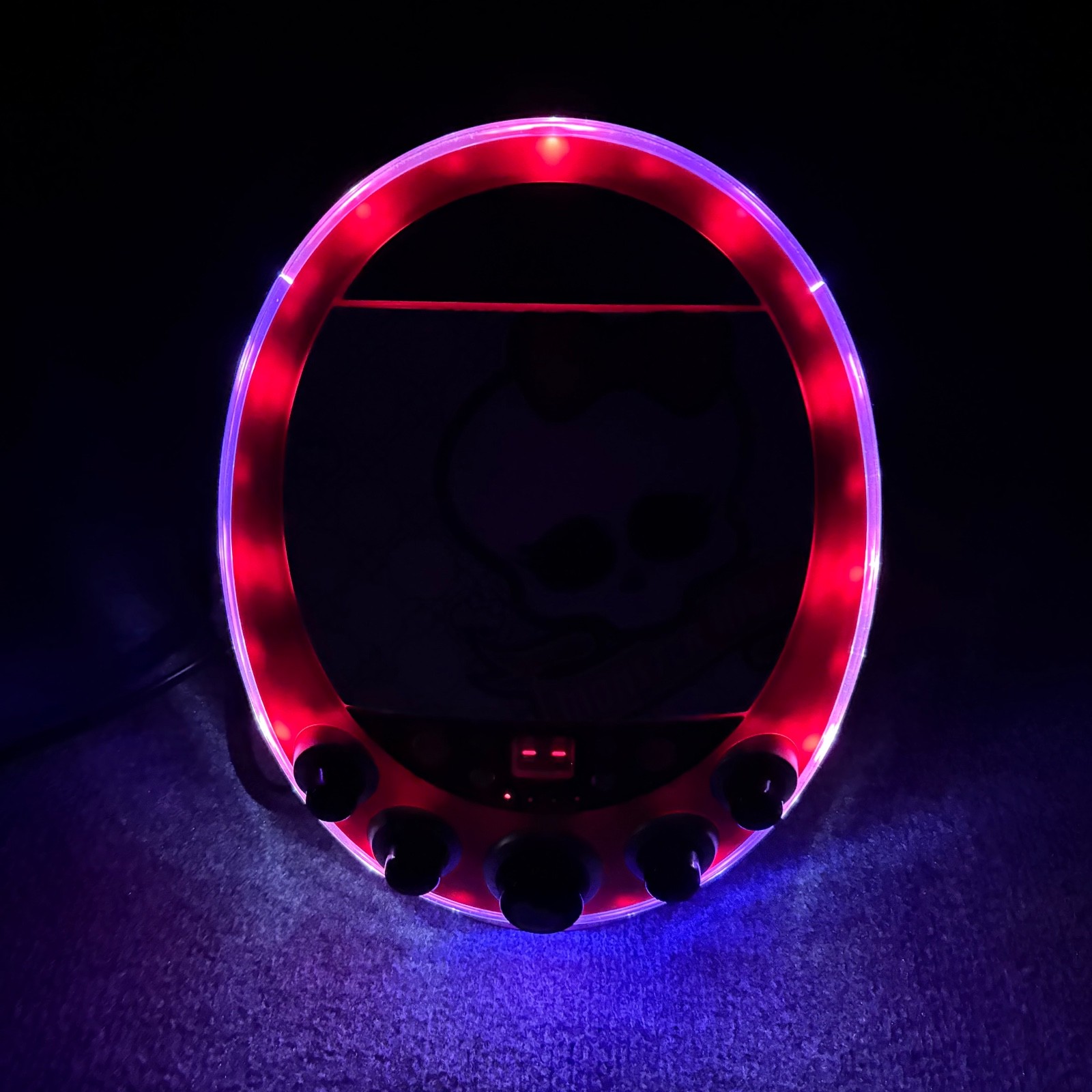 Monster High Disco party CD Player & Karaoke Machine "Flashing Lights" WORKING