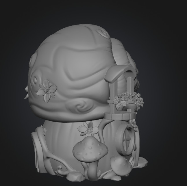 Enchanted Snail Shell Cottage STL File 3D Printable