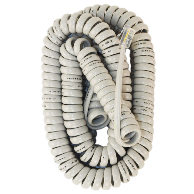 Poly Tron 50-00-25 Gray 25' Ft Modular Handset Cord - 3 Pack