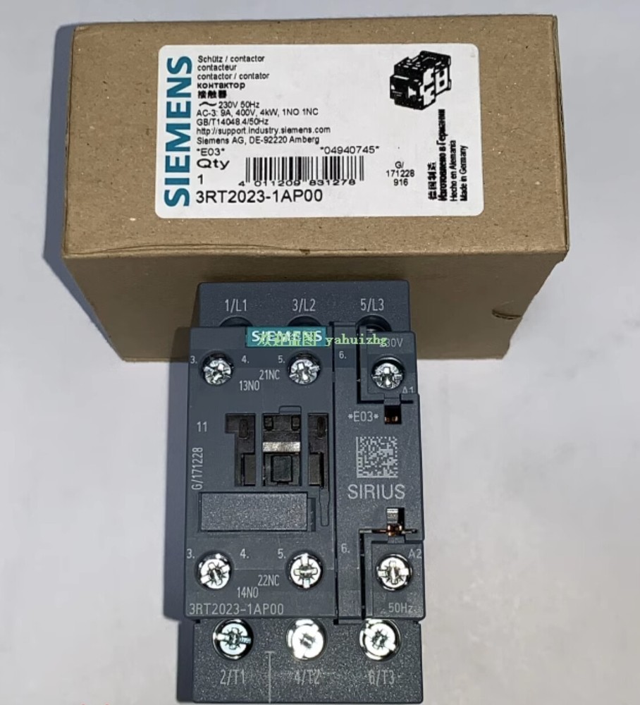 SIEMENS AC Contactor 3RT2023-1AP00