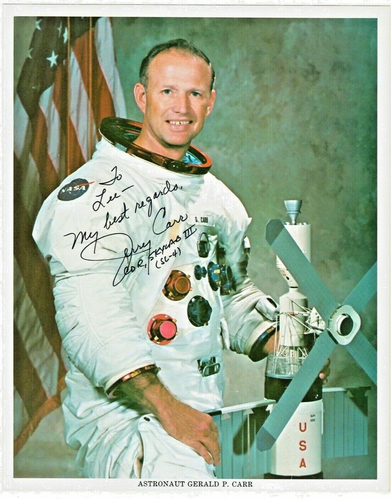 Skylab Astronaut Jerry Carr  Autographed  NASA 8x10 Lithograph