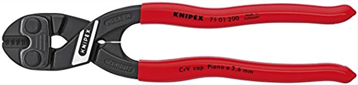 Knipex 71 01 200 8" Knipex Cobolt Compact Bolt Cutter, Plastic Grip