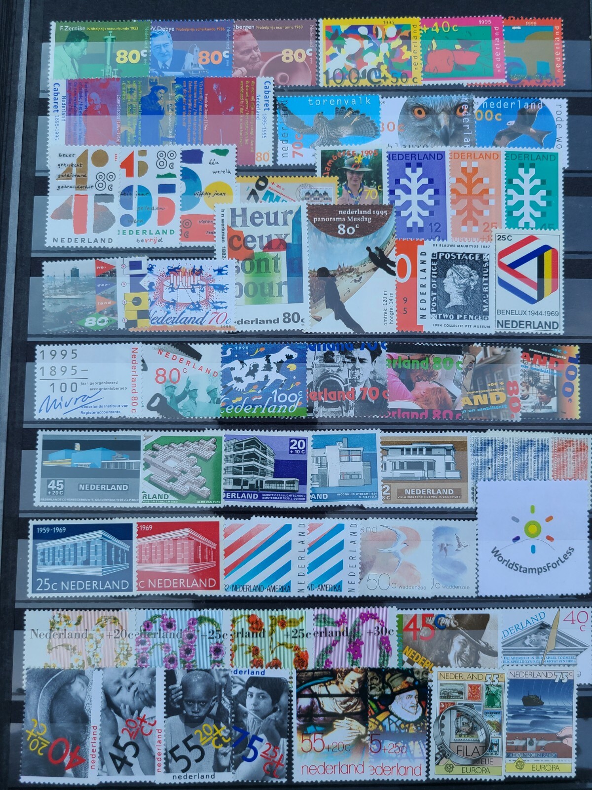 Stamp Collection Netherlands MNH - 600 Different Stamps in Full Sets & Singles