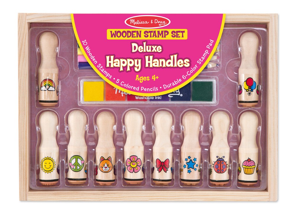 Deluxe Happy Handles Wooden Stamp Set