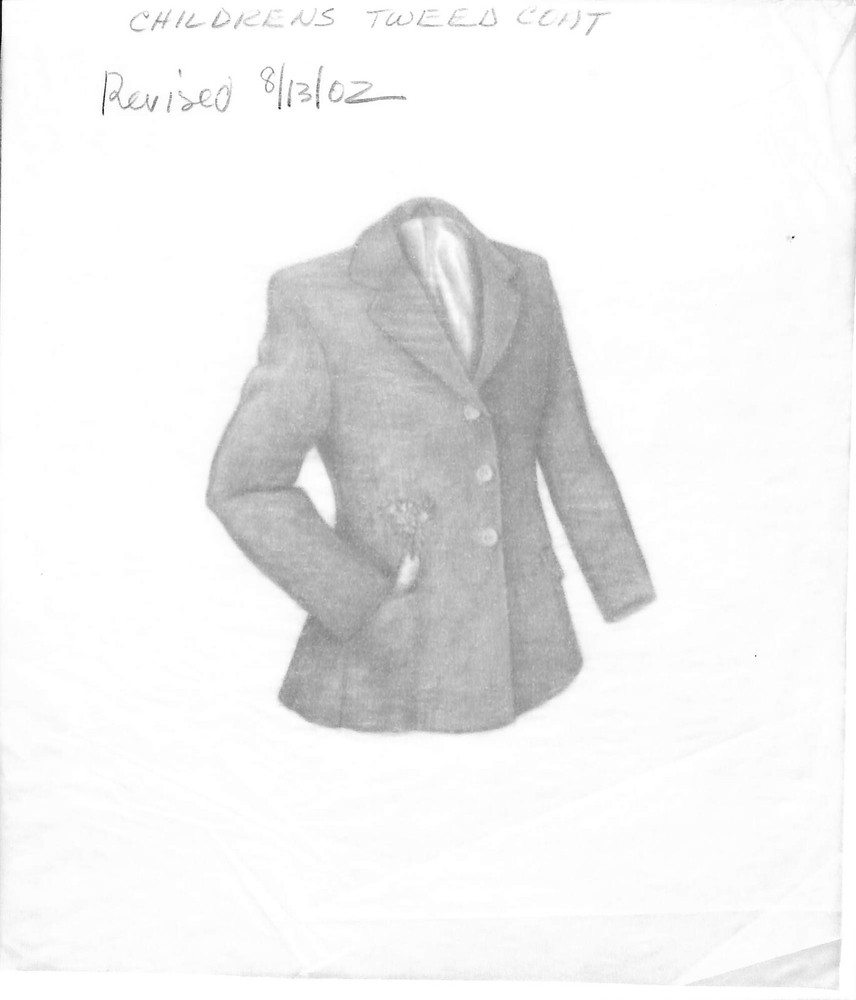 Children's Tweed Coat 2002 Graphite Drawing