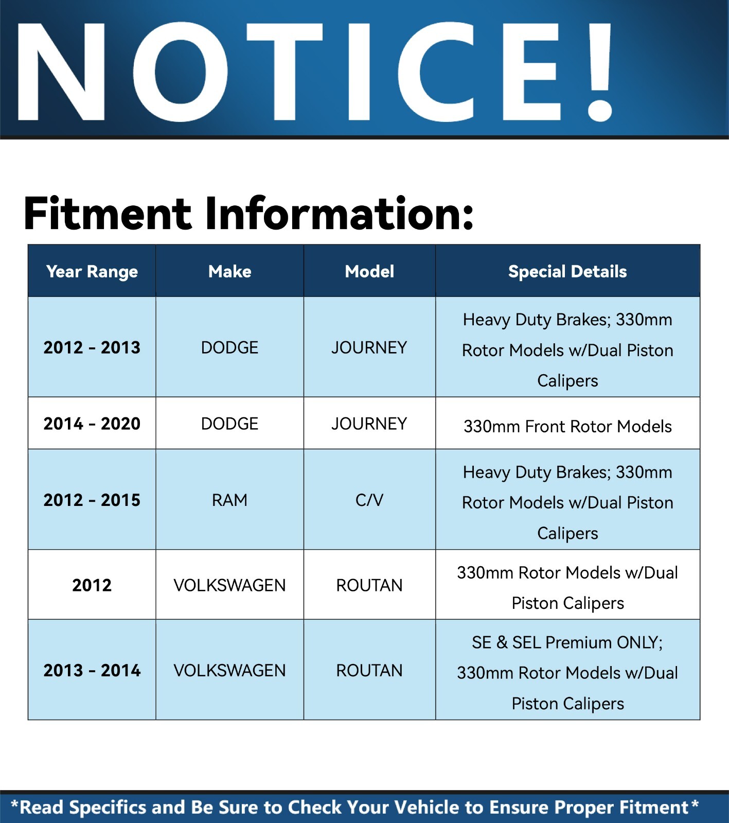 330mm Front Drilled Rotors Brake Pads for Dodge Grand Caravan Town & Country C/V
