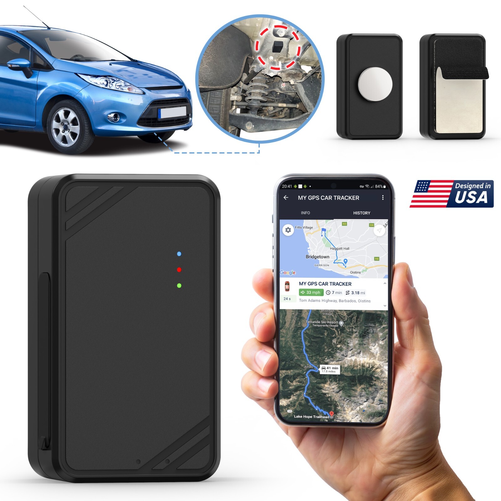 4G GF10 GPS Tracker for Cars, Trucks, and Vehicles - a Waterproof GPS Locator