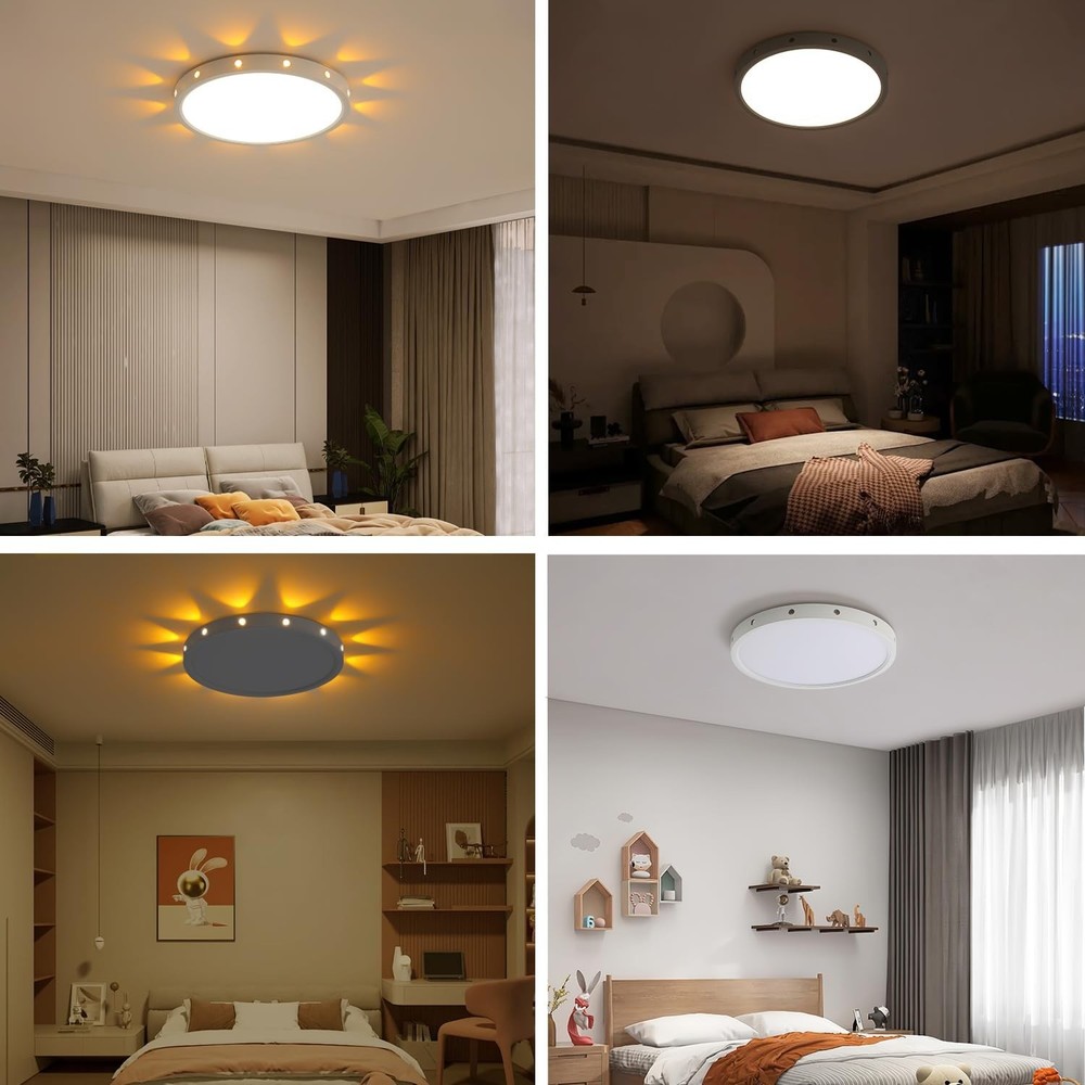 12in 24Watt Flush Mount led Ceiling Light fixtures.Remote Control Dimmable Ce...