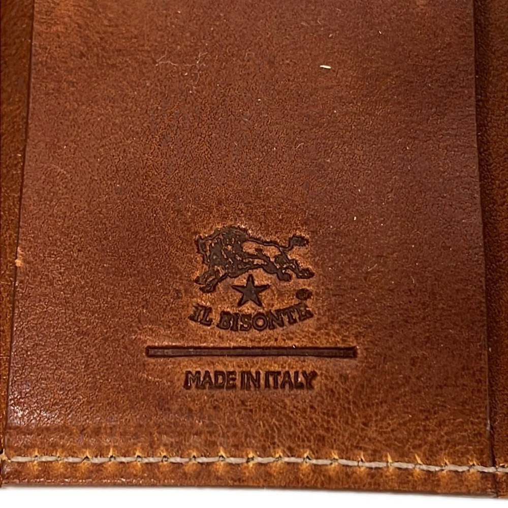 IL BISONTE SKH142 Dark Brown Leather Key Case