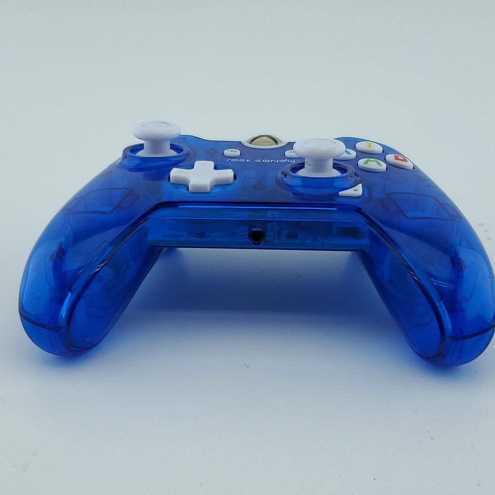 PDP 048-036 Rock Candy Wired Gaming Controller Clear Blue For Xbox One & PC