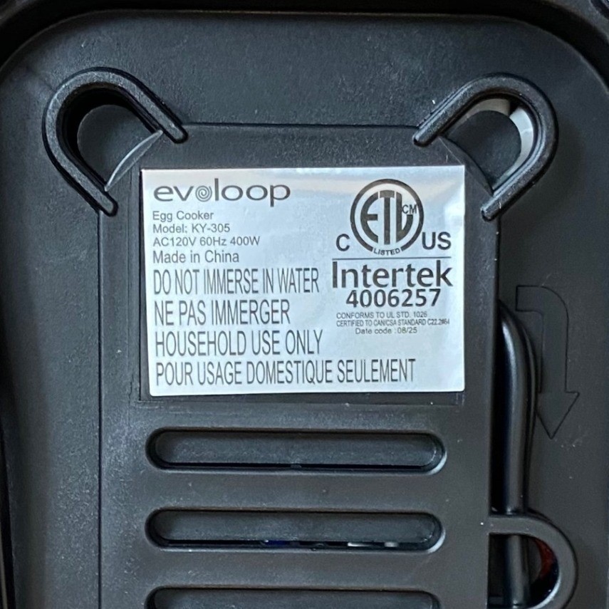 Evoloop Electric Egg Cooker for 6 Eggs With Measuring Cup and Additional Trays