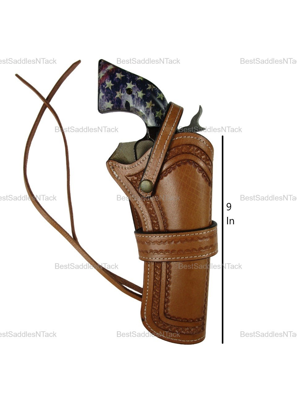 LEATHER HOLSTER FOR HERITAGE ROUGH RIDER SINGLE ACTION REVOLVER OWB CARRY