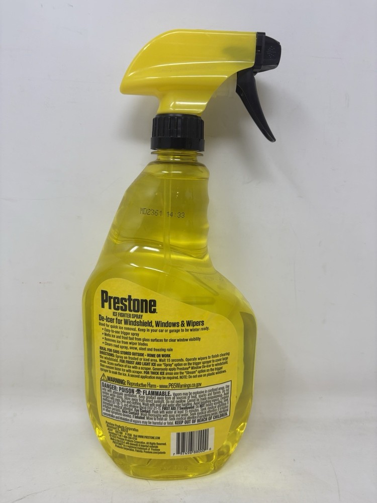 Prestone De-Icer Ice Fighter Trigger Spray Windshield Windows Wipers 6 Pack, New