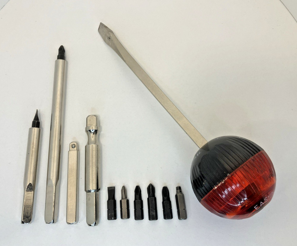 Vtg Creative Tools Easydriver Ratchet Ball Screwdriver Tool System Kit Works