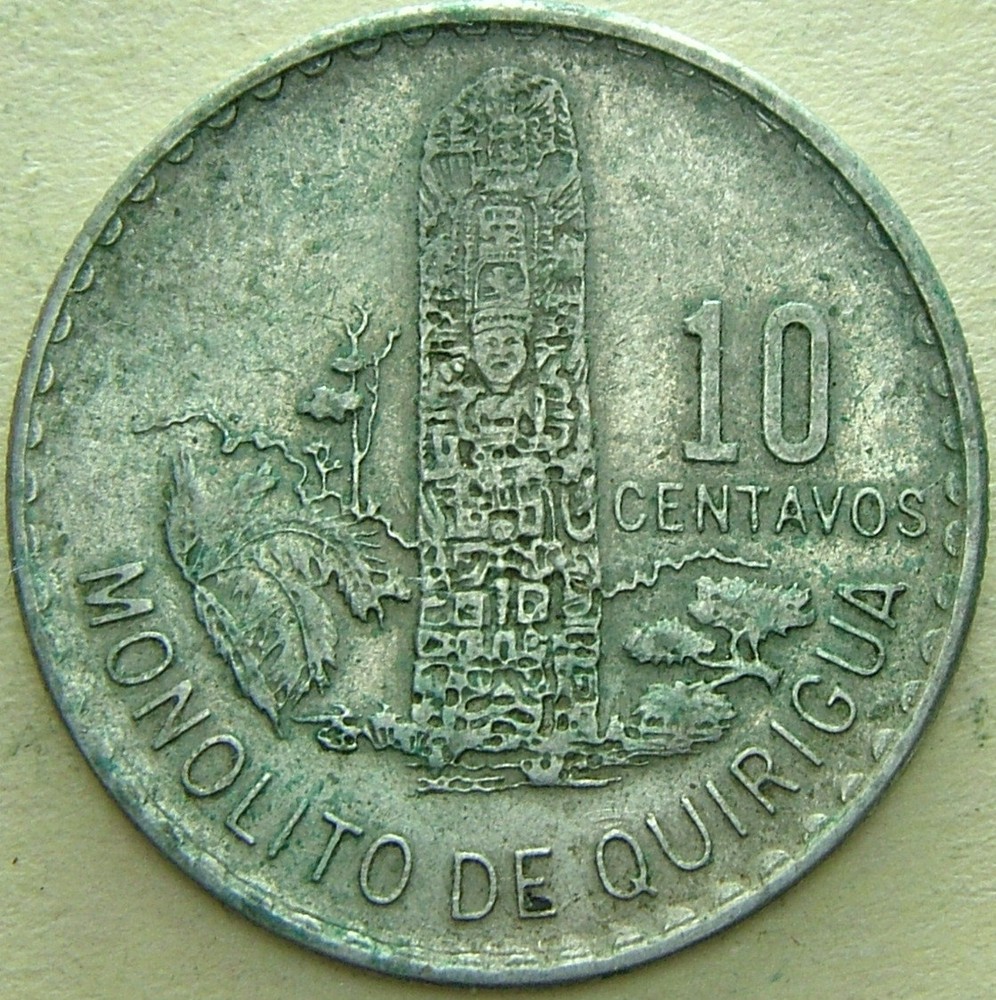 1975 Guatemala 10 centavos