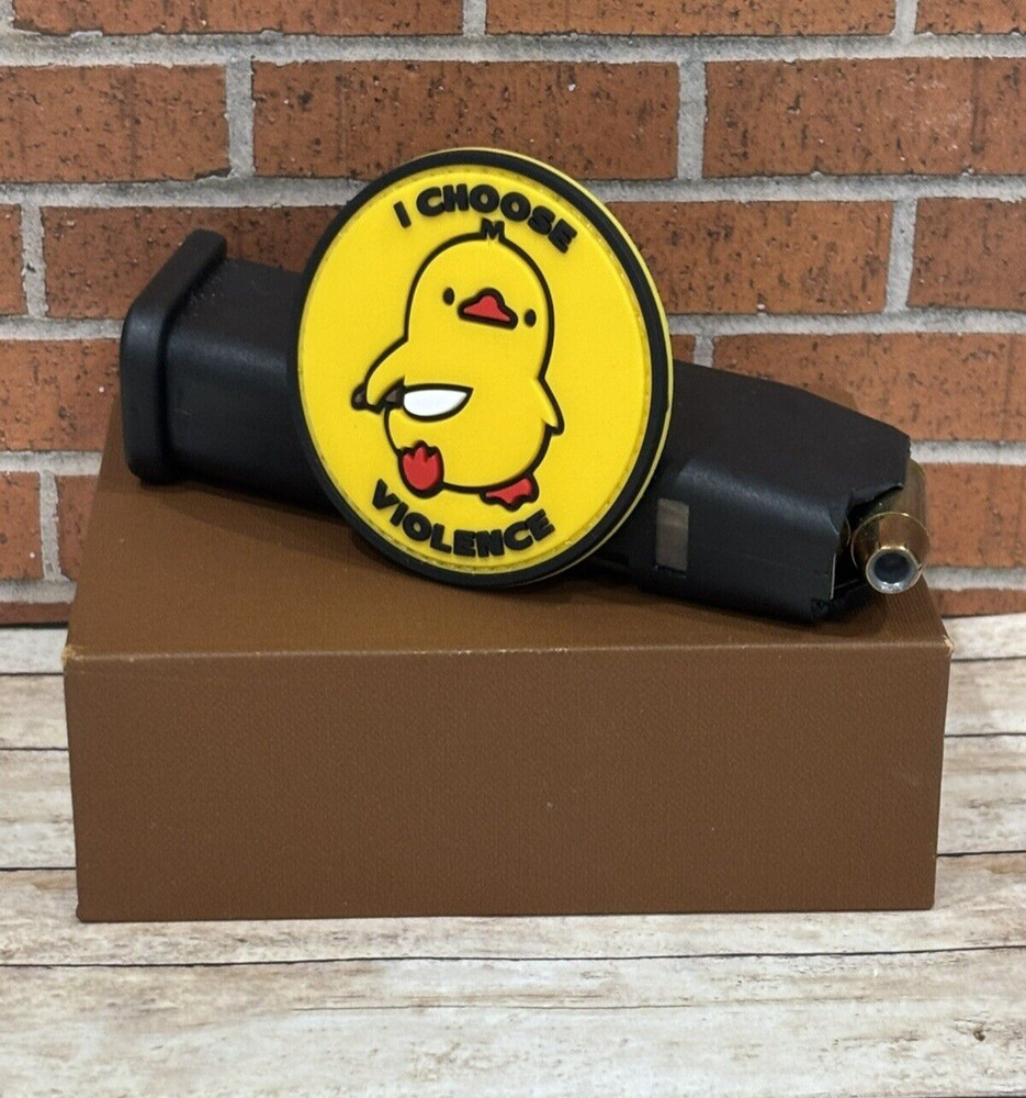 Tactical Morale Patch - PVC Duck Patch - Funny I Choose Violence Knife Patch