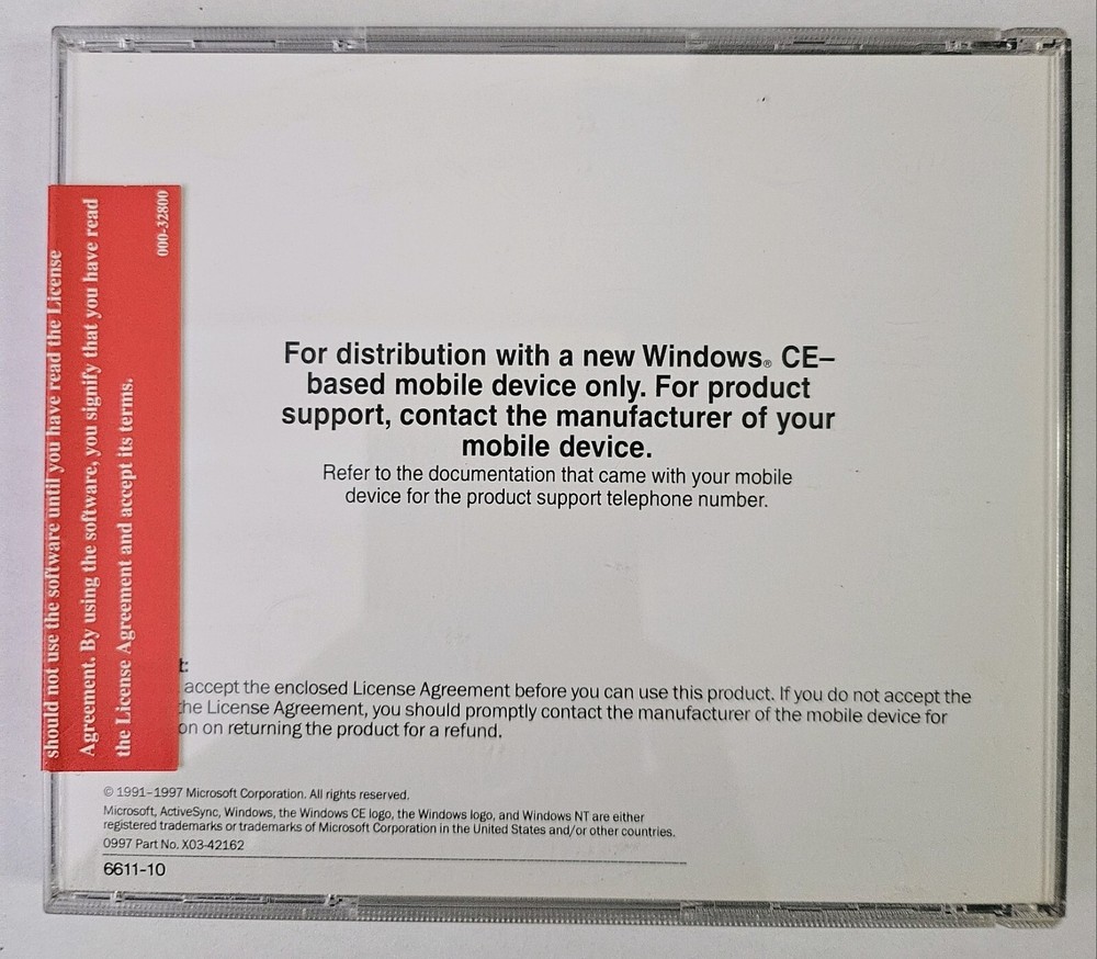 Microsoft Windows CE Desktop Software Services 2.0 w/ ActiveSync