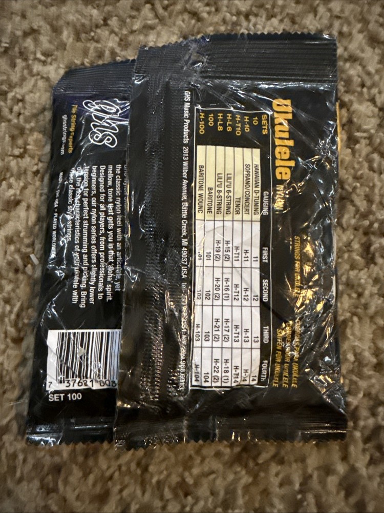 GHS 100 Ukulele 4 String Set (Baritone)