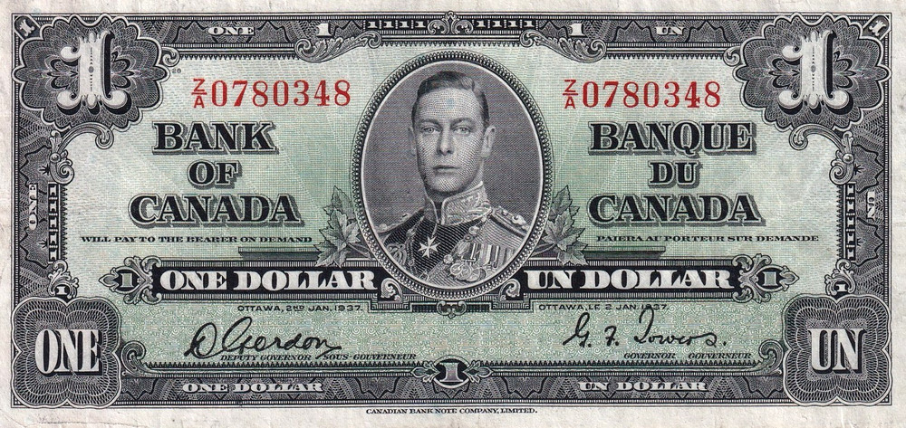 Canada $1 1937 Pick# 58d