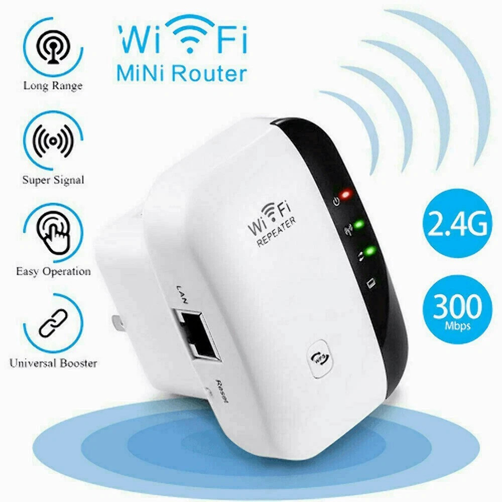 Super Boost WiFi Range Extender, 2.4G Network WiFi Repeater Wireless Router
