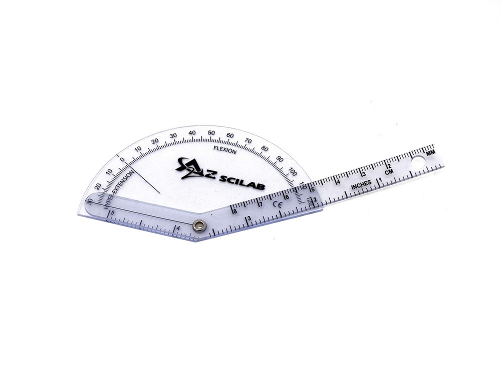 Plastic Finger Goniometer 6 Inch Physical Therapy Angle Protractor Ruler Tool