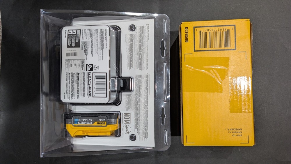 DEWALT 20V DCF850 Impact Driver + 2 Ah Powerstack Battery DCBP034C Starter Kit