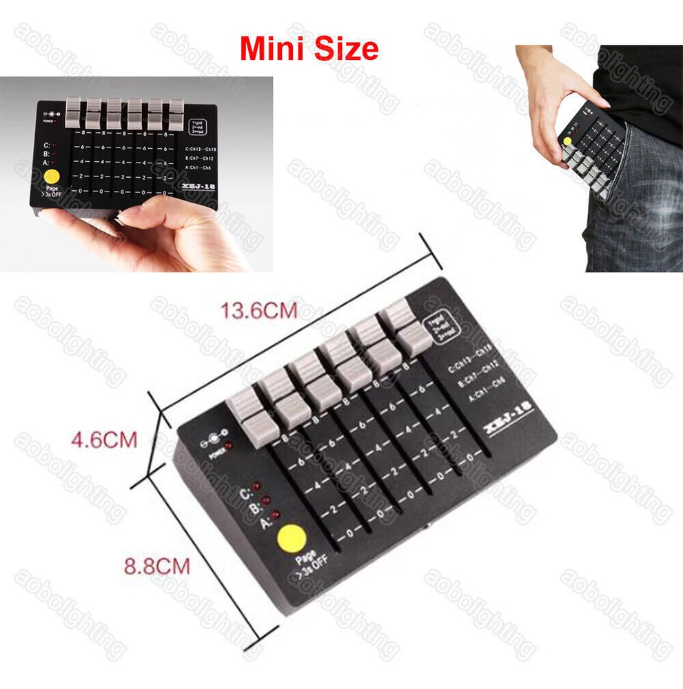 DJ Lighting DMX 512 Console Mini Battery Disco Party Show Stage Light Controller