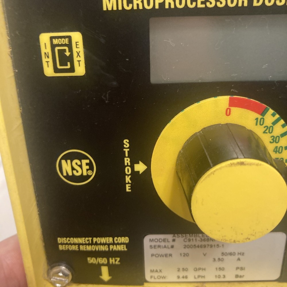 LMI MICROPROCESSOR DOSING PUMP 2.50 GPH 120V 3.50A C911-368NI