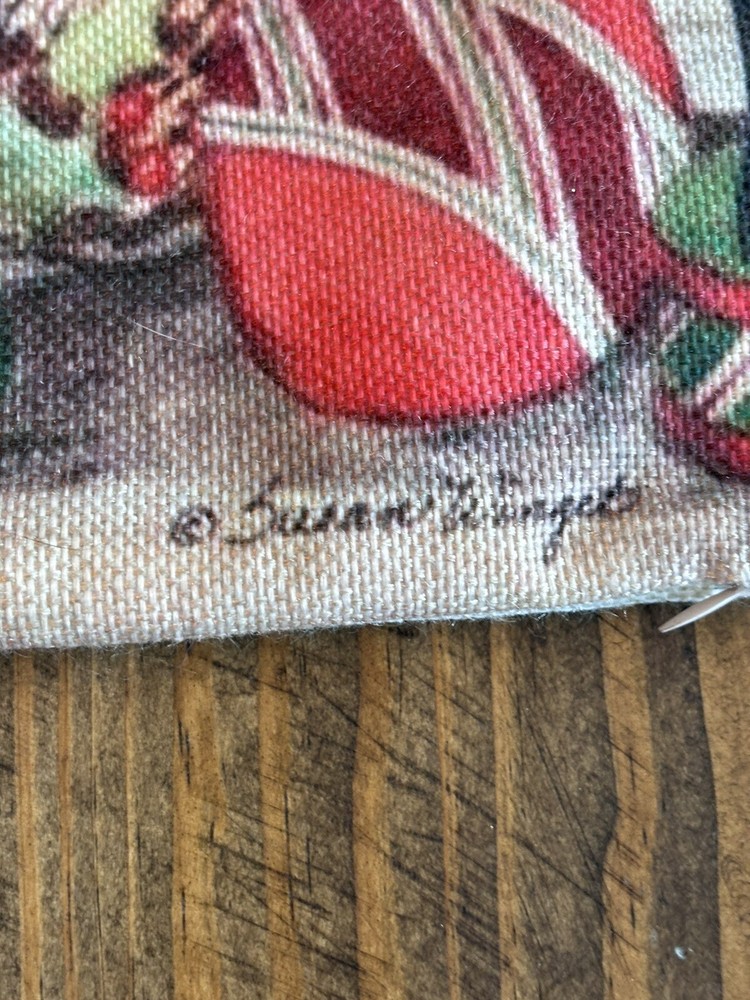 2 Linen Blend Christmas Throw PillowCase, Square Covers. Santa, Nutcracker