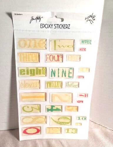 Tim Holtz Epoxy Stickerz  Numbers Junk Journal