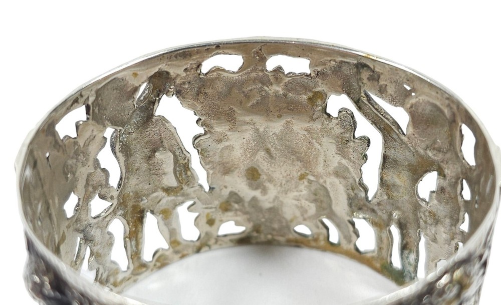 Antique .800 Silver Cherub Repousse Napkin Ring