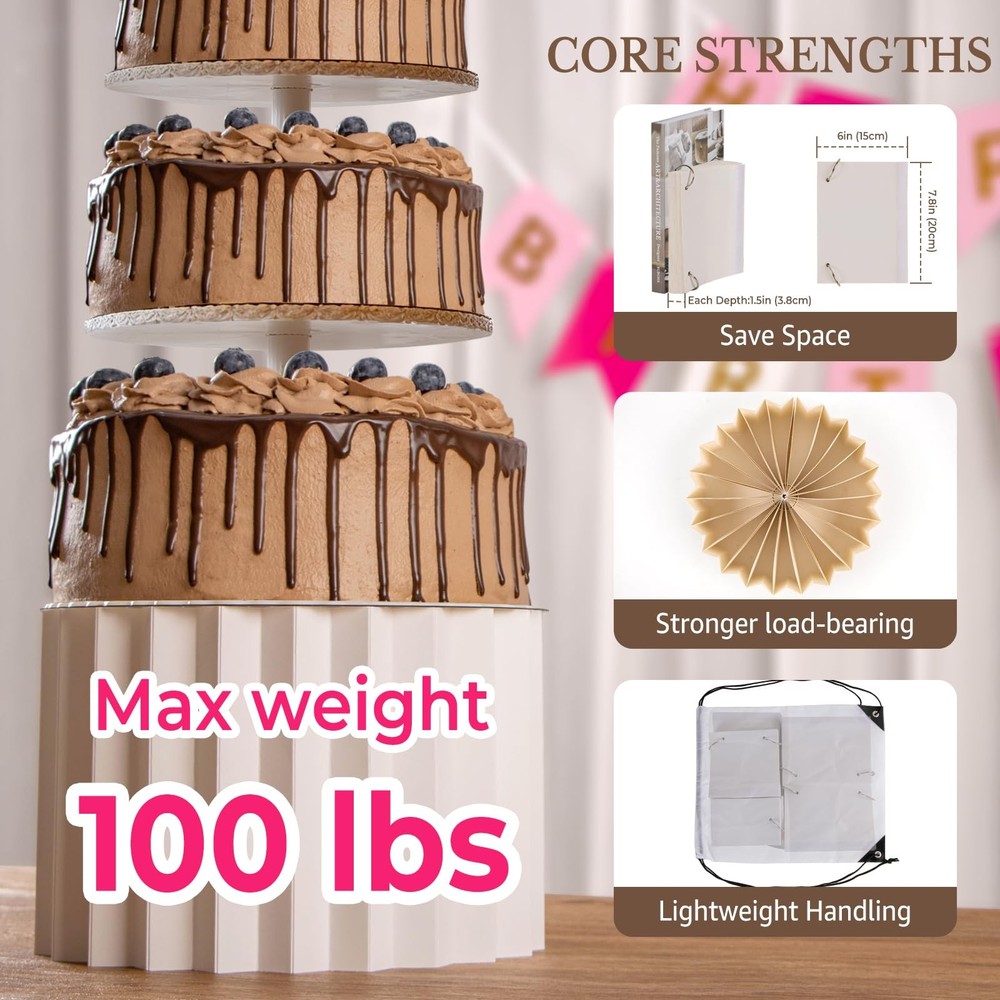 6 Pack Buffet Risers, Foldable Food Display Risers for Party, Display Stands ...