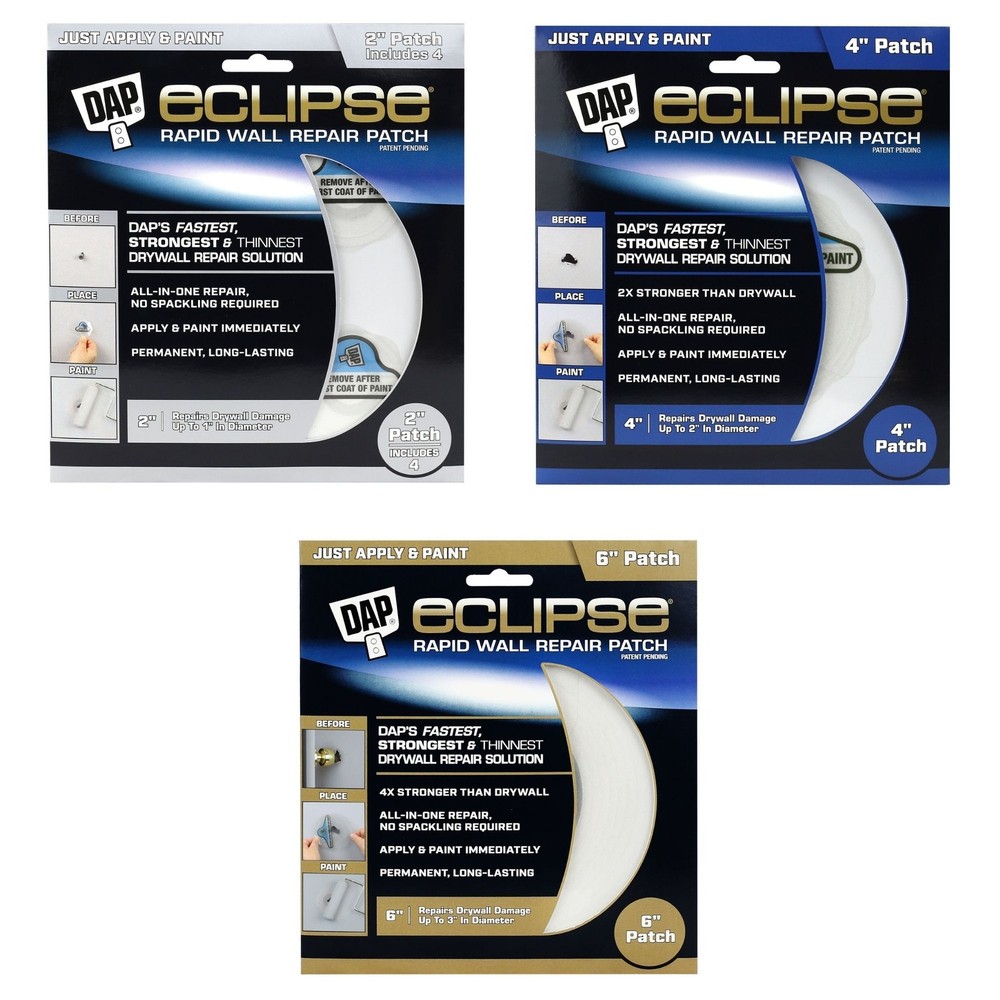 DAP Eclipse Rapid Wall Repair Patch: 2 in. width (White) *4-pack