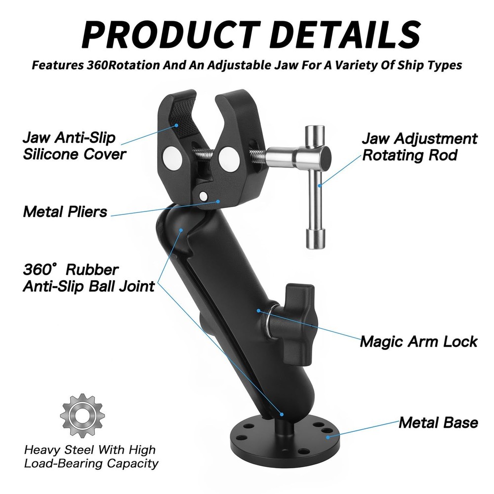 Trolling Motor Stabilizer Mount Support for Minn kota Terrova/Riptide Terrova/