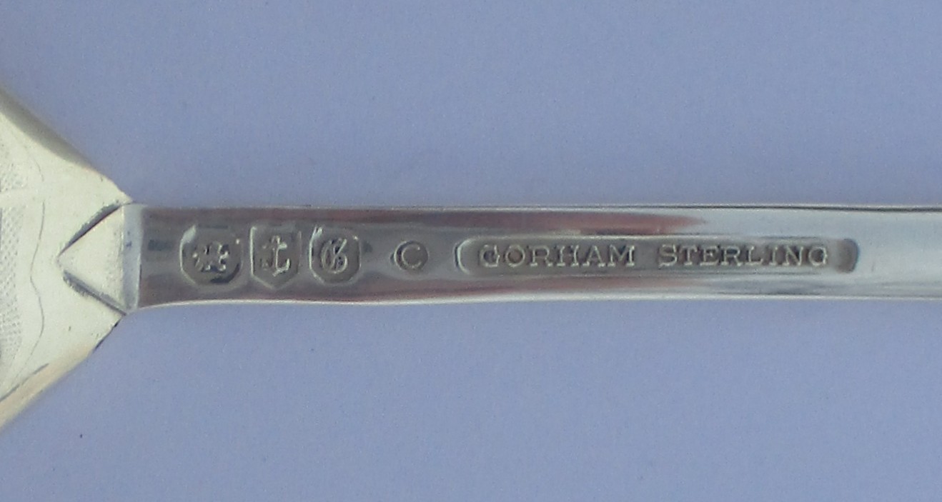 Gorham 1973 Sterling Silver Christmas Spoon Green Enameling, Bells