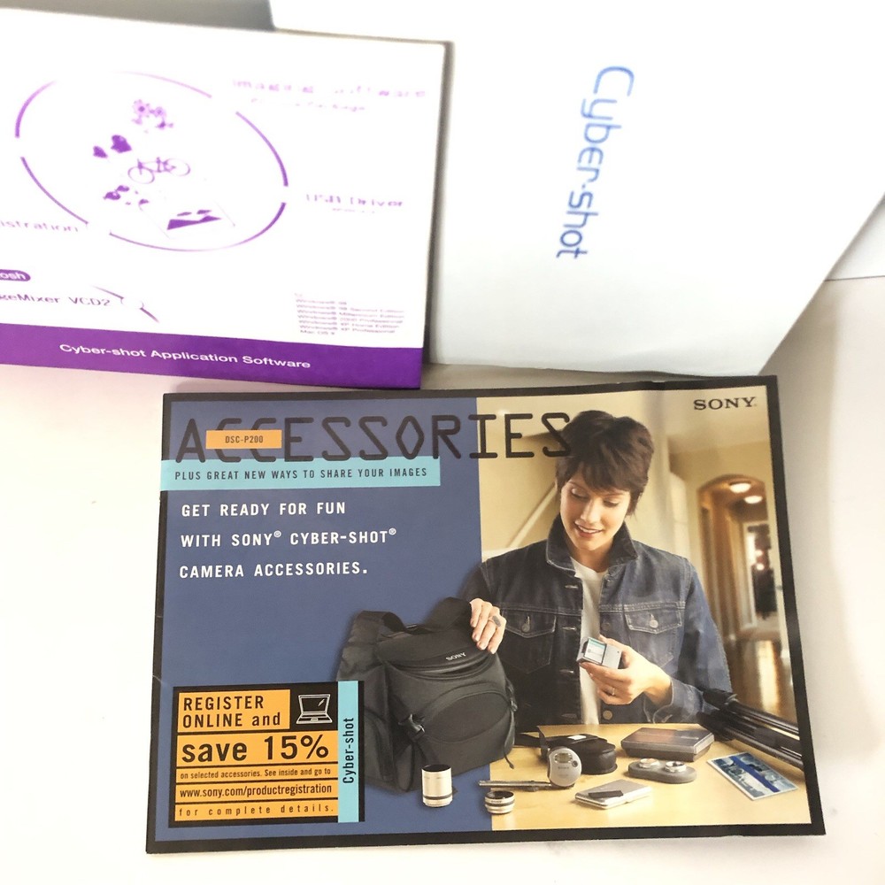 Sony Cyber Shot Application Software Compact Disc Original Product Papers Extras