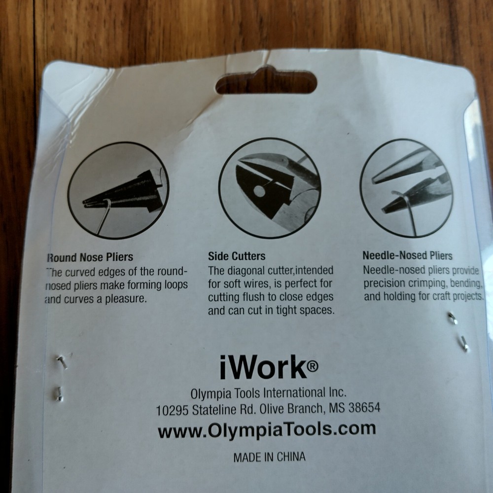 Olympia Tools iWork Value Pack 3 PC Pliers / Cutter Set NEW