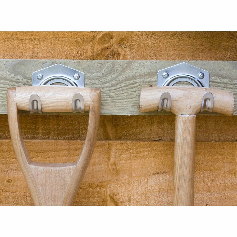 25 Pcs Universal Galvanized Metal Utility Storage Hooks for Garden Tools