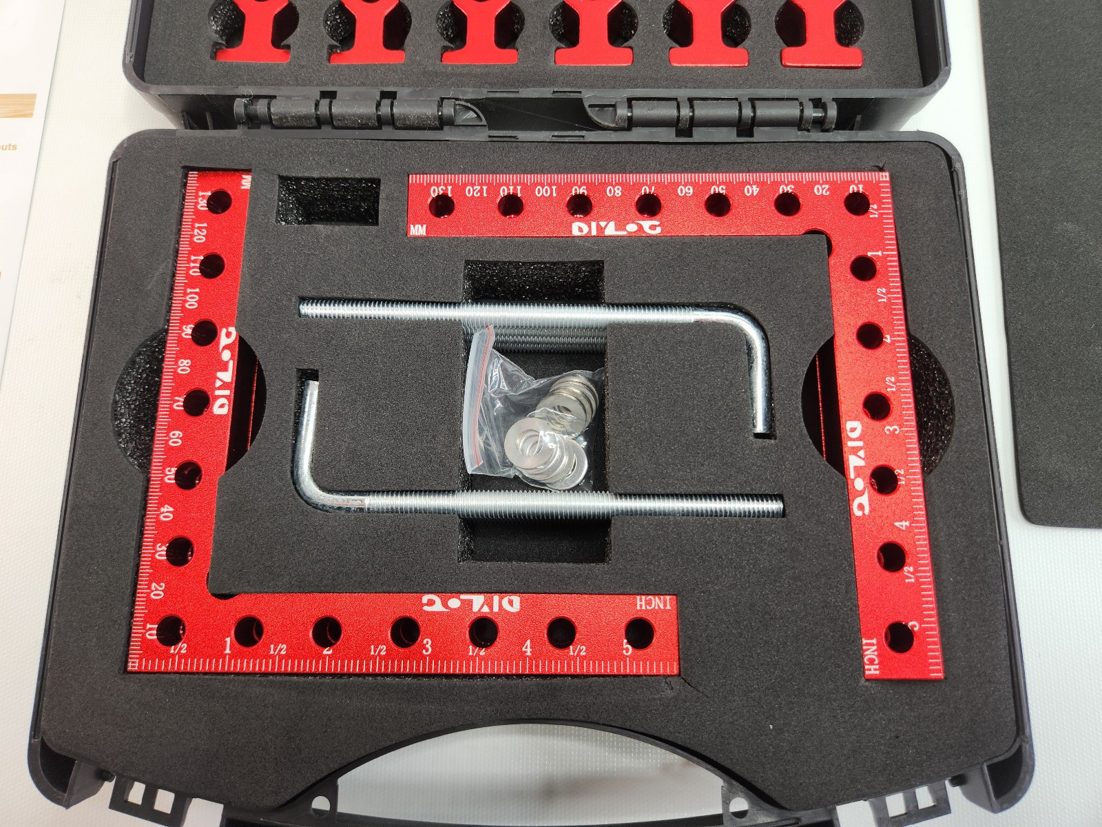 DIYLOG 90 Degree Corner Clamp Kit 4 Pack for Woodworking 90 Degree 5.5" Aluminum