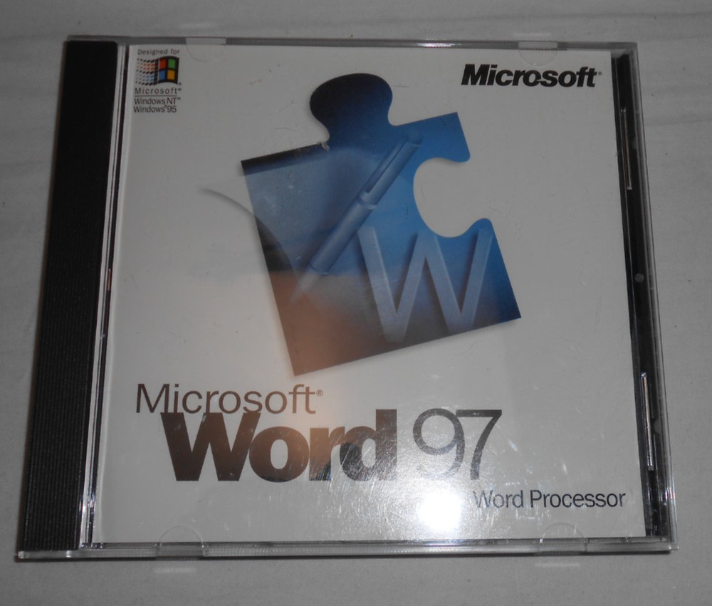 Microsoft Word 97 Upgrade for Windows 95/NT - CD-ROM Software With Key