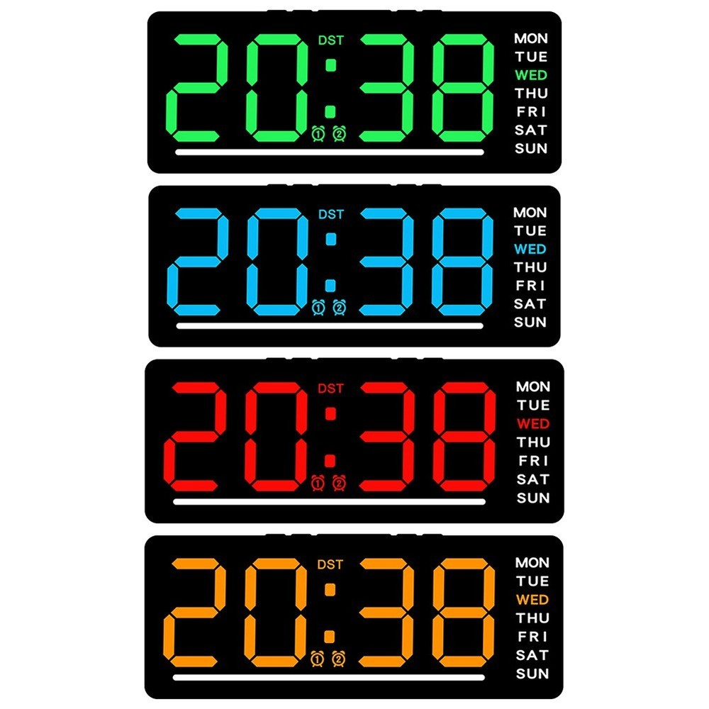 Digital Wall Clock with Temperature and Date Display for Any Environment