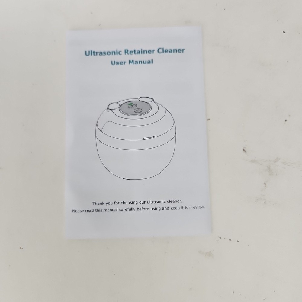 Ultrasonic Retainer Cleaner W/4 Modes Digital Timer for Dentures Guards