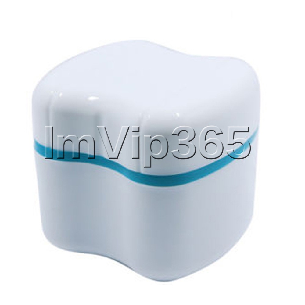 Denture Box Container Dental False Tooth Bath Case Rinsing Basket Teether Holder