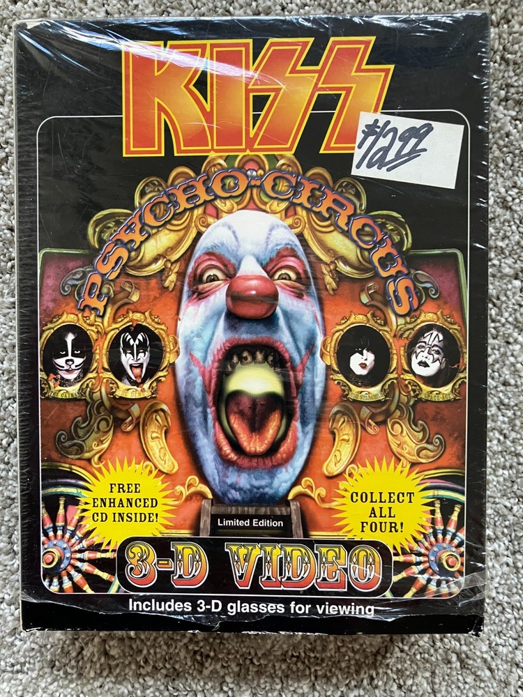 KISS Psycho Circus 3D Video Limited Edition VHS + CD + Glasses Paul Stanley 1998