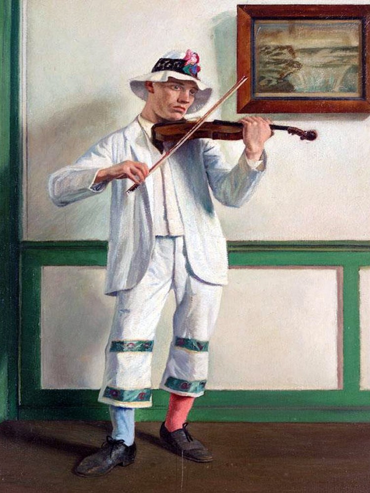 MORRIS DANCER FROM BAMPTON Tile Mural Kitchen Bathroom Backsplash Ceramic 6x8