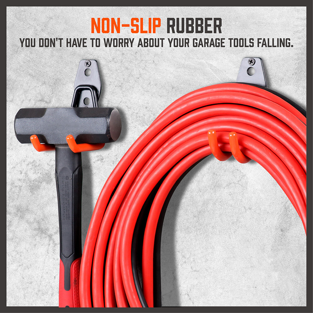 10-Pack Steel Garage Storage Utility Double Hooks Wall Organizer Tool Hanger H-D