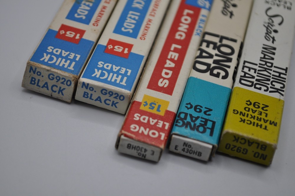Vintage Scripto Lead Lot Thick Marking Lead Assorted FREE SHIPPING