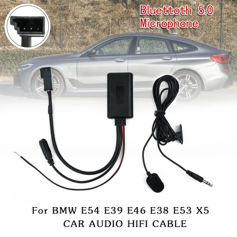 12V Car Audio HIFI Cable Adapter With Microphone For E54 E39 E46
