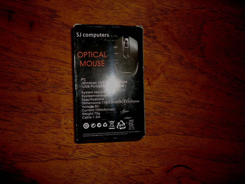 SJ Computers Optical Mouse USB