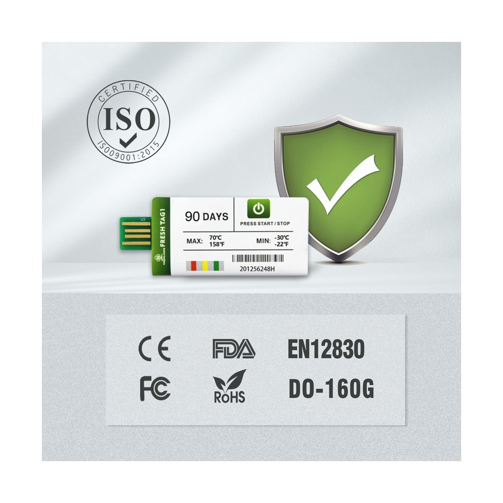 Freshliance 10pack Temperature Data Logger USB Disposable Temperature Recorde...